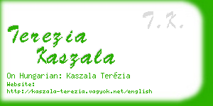 terezia kaszala business card